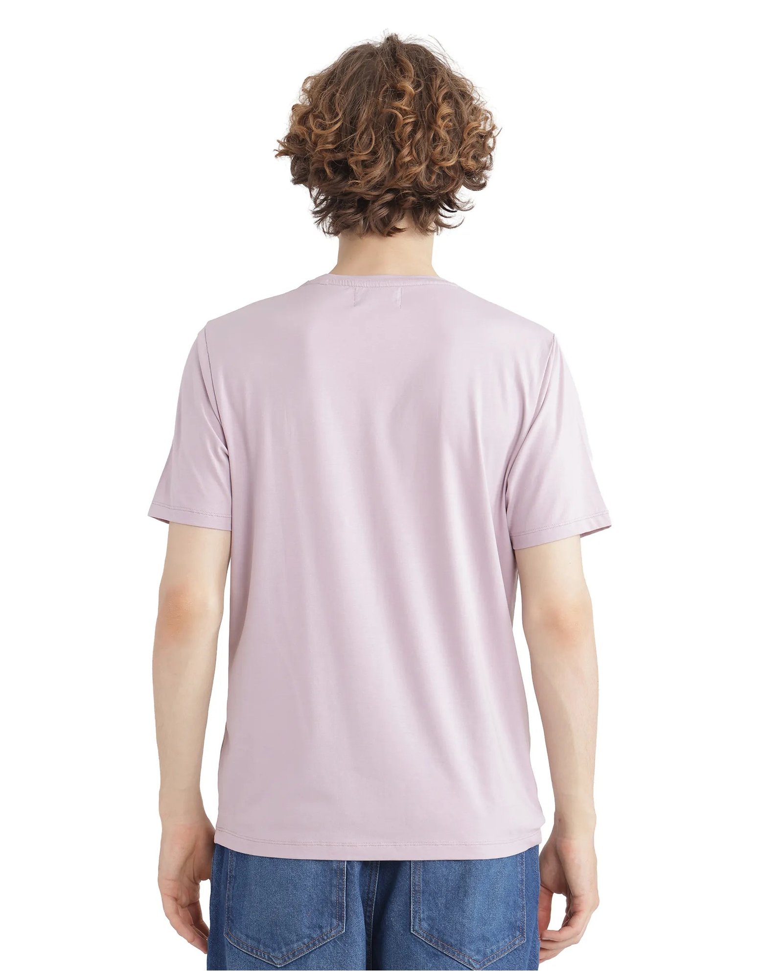 Rare Rabbit Men's Zarf Dusky Pink Cotton Graphic Print Regular Fit Half Sleeve Crew Neck T-Shirt - Image 8